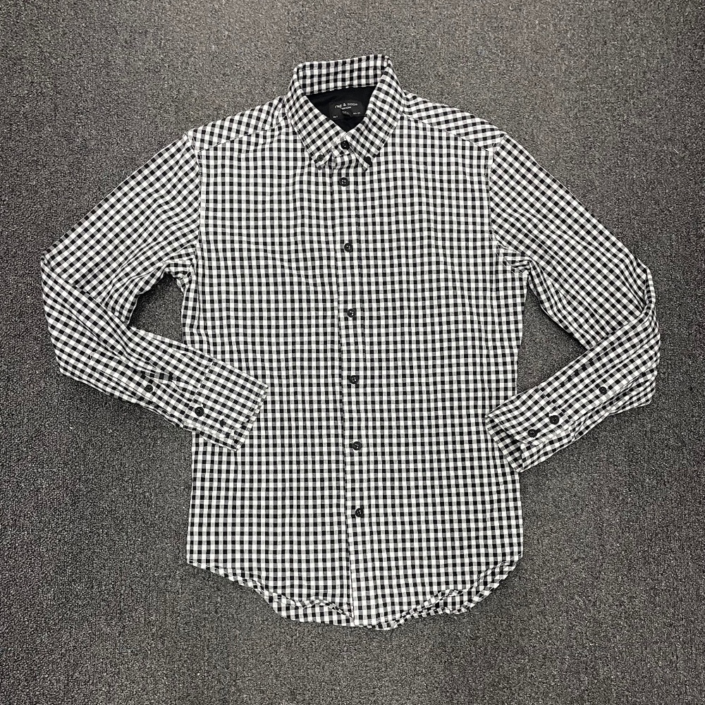 $260 Rag & Bone NWT Gingham Paid Matthew Button Down Shirt Men’ Size XS